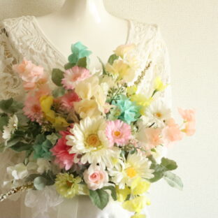 ガーベラのパステルブーケ