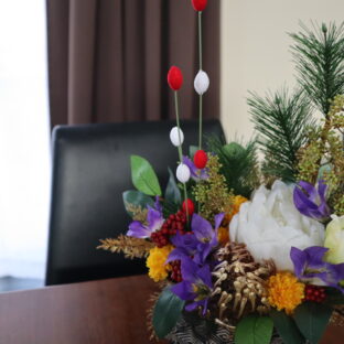 お正月飾りをアーティフィシャルフラワーで